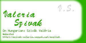 valeria szivak business card